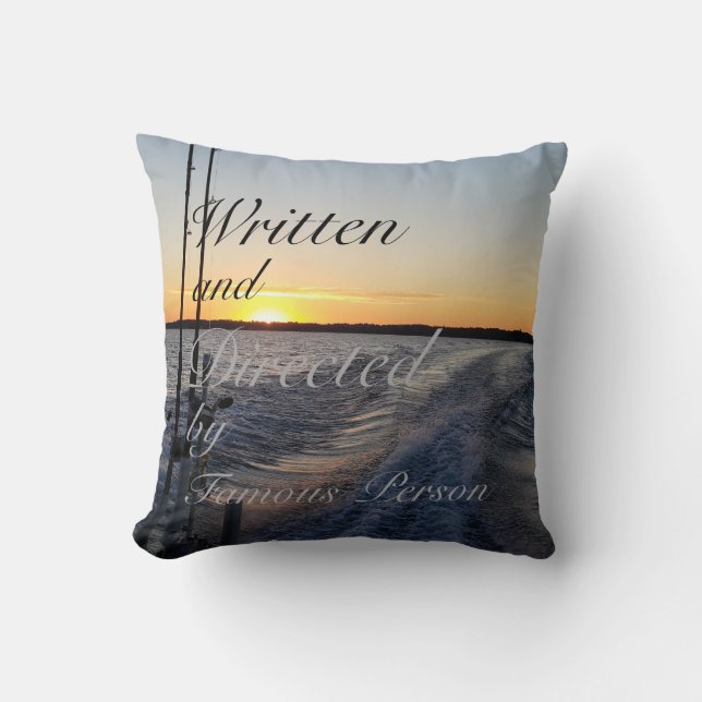 Written and directed custom throw pillow (Front)