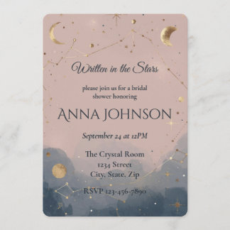 Written in the Stars Boho Celestial Bridal Shower Invitation