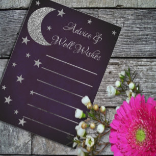 Written In The Stars Bridal Shower Advice Card