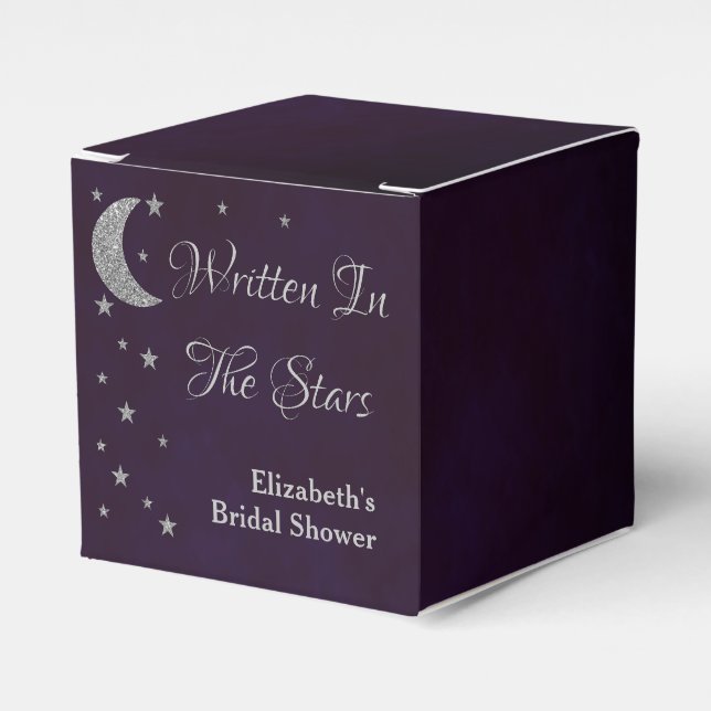 Written In The Stars Bridal Shower Favor Box (Front Side)