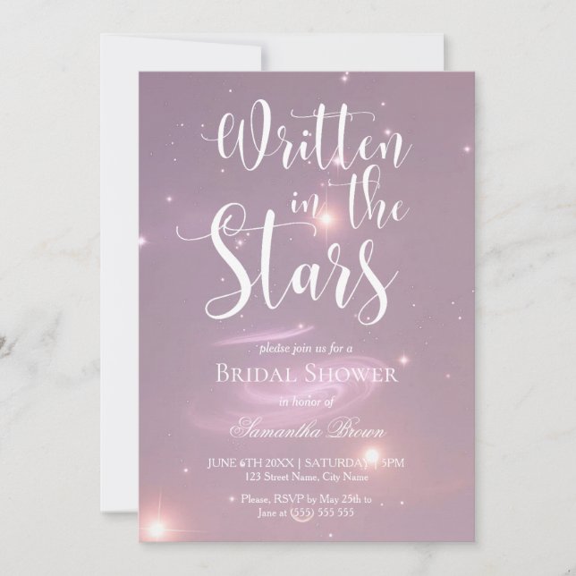 Written in the Stars Bridal Shower  Invitation (Front)