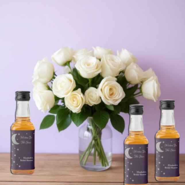 Written In The Stars Bridal Shower Liquor Bottle Label (Creator Uploaded)