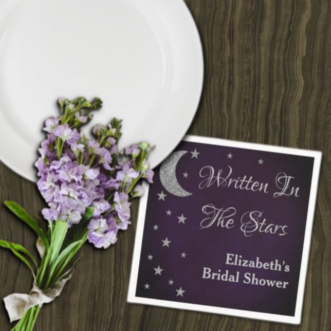 Written In The Stars Bridal Shower Napkin (Creator Uploaded)
