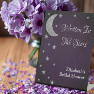 Written In The Stars Bridal Shower Pedestal Sign