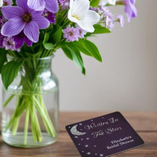 Written In The Stars Bridal Shower Square Paper Coaster