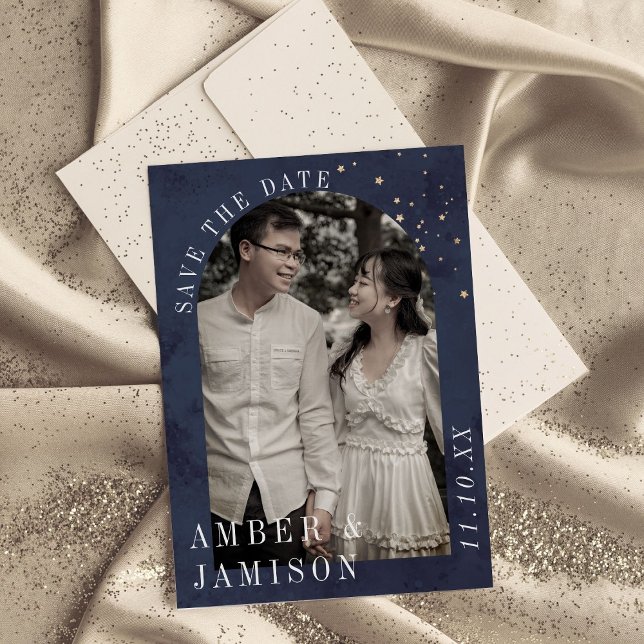 Written in the Stars Celestial Moody Wedding Save The Date (Creator Uploaded)