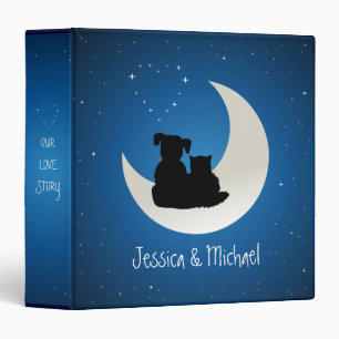 Written In The Stars Love Cat Dog Couple Binder