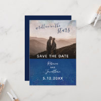 Written in the Stars Navy Galaxy Save the Date