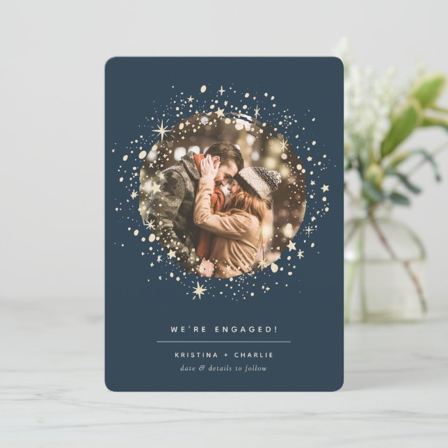 Written In the Stars | Photo Engagement Announcement (Standing Front)