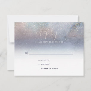 Written in the Stars Starry Night Wedding RSVP Card