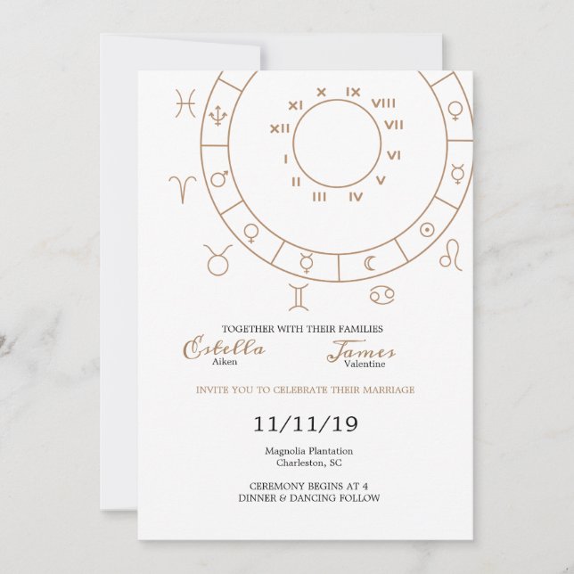 Written in the Stars Wedding Invitation Set (Front)