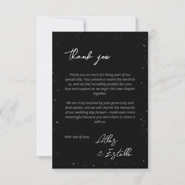 Written In The Stars Wedding Thank You Card (Front)