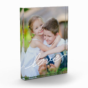 Written Love Personalized Acrylic Photo Block