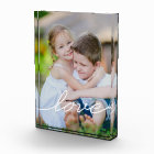 Written Love Personalized Acrylic Photo Block