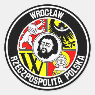 Wrocław Round Emblem Classic Round Sticker