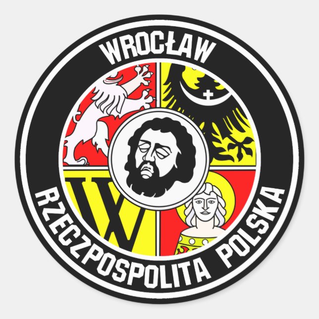 Wrocław Round Emblem Classic Round Sticker (Front)