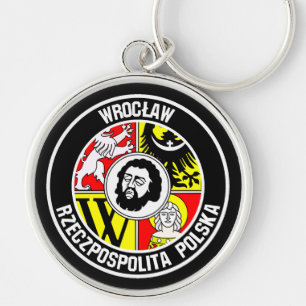 Wrocław Round Emblem Keychain