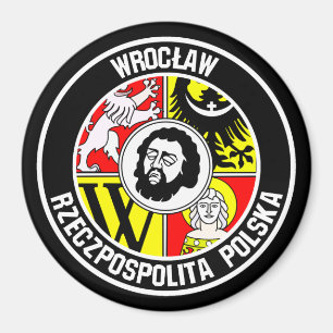 Wrocław Round Emblem Magnet