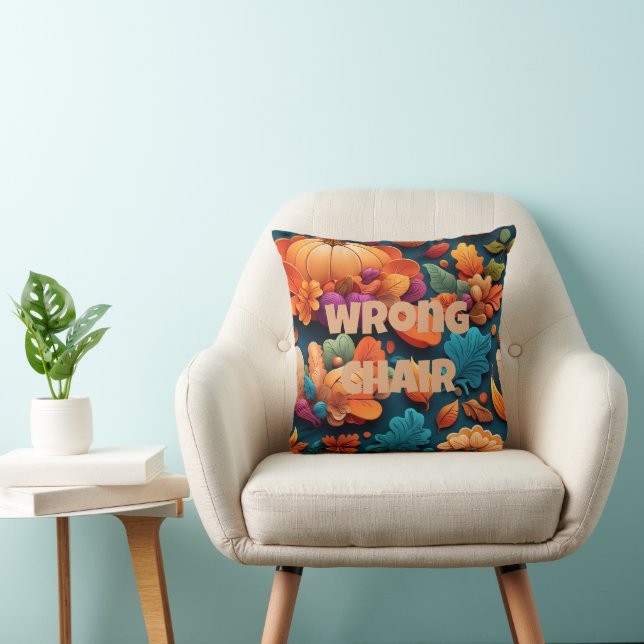 Wrong Chair Decorative Fall Throw Pillow (Chair)