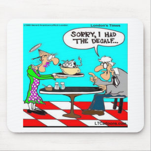 Wrong Coffee Funny Cow Cartoon Gifts & Tees Mouse Pad