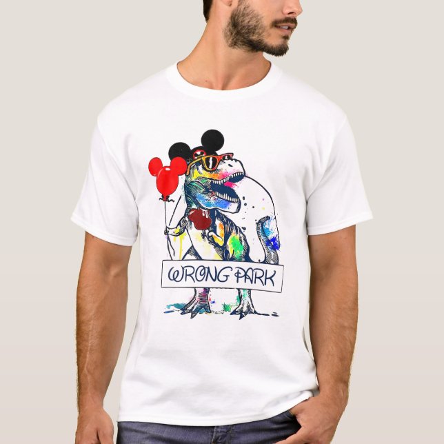 Wrong Dinosaur Tyrannosaurus Park T-Shirt (Front)