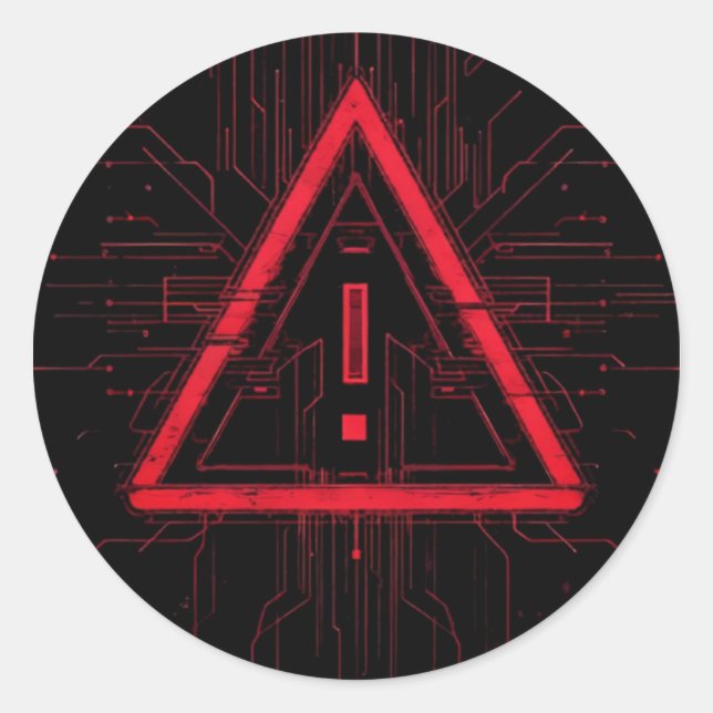 Wrong error classic round sticker (Front)