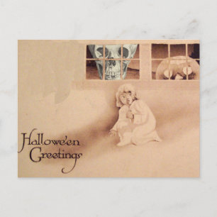 Wrong Shoulder... Skull Jack O Lantern Monster Postcard