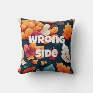 Wrong Side Decorative Fall Throw Pillow