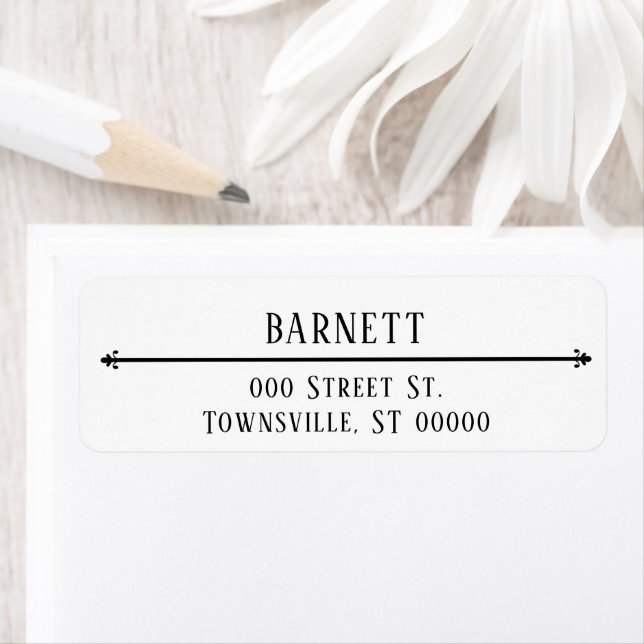 Wrought Iron Return Address Label (Insitu)