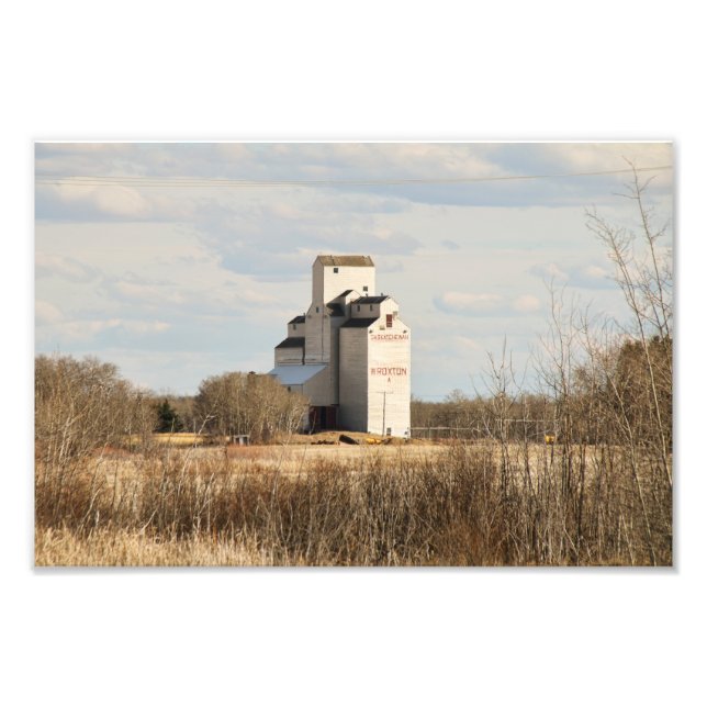 Wroxton SK Grain Elevator Photo Print (Front)
