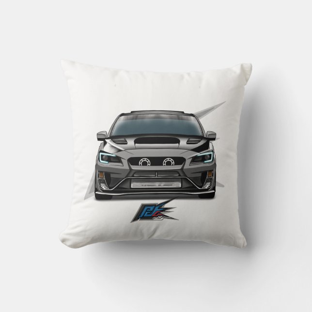 wrx sti throw pillow  (Front)