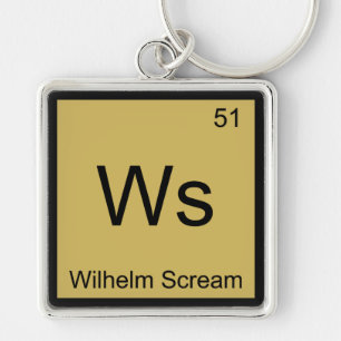 Ws - Wilhelm Scream Chemistry Element Symbol Tee Keychain