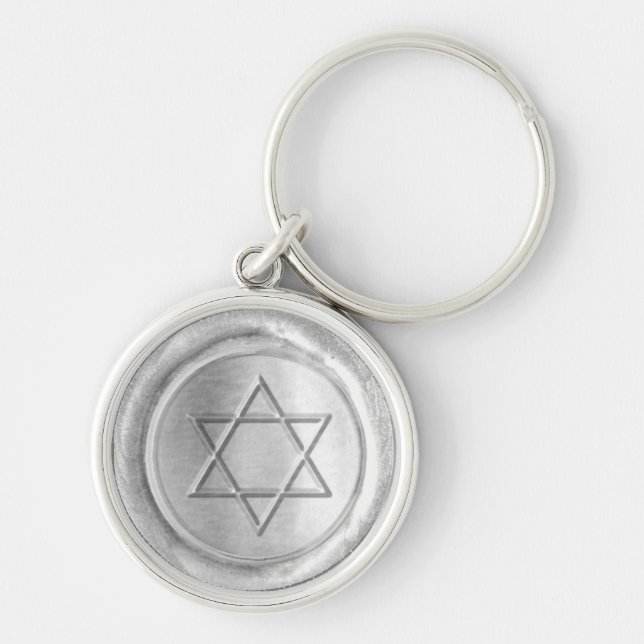 WSM - Silver - Star-of-David - Keychain (Front)