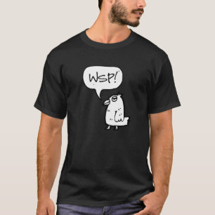 WSP what's Up Sarcastic Parrot Illustration Graph T-Shirt