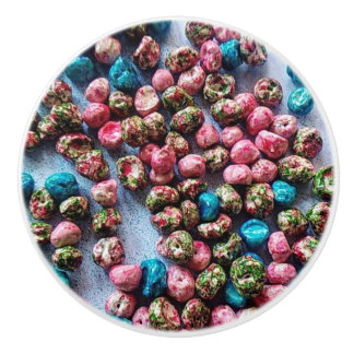 WSSBX 'Beads in pink and blue' Custom Ceramic Knob