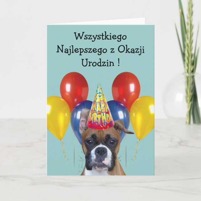 Wszystkiego Najlepszego boxer carte de voeux (Devant)