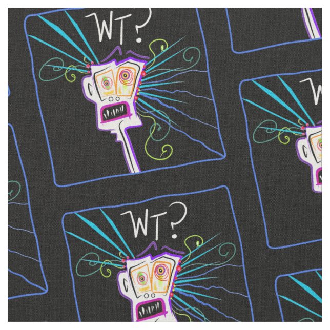 WT? - WHAT THE ?? EMOJI Meemogie Fabric (Close Up)