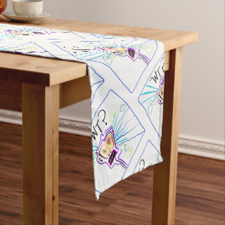 WT? - WHAT THE ?? EMOJI Meemogie Long Table Runner