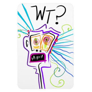 WT? WHAT THE ?? EMOJI Meemogie Magnet