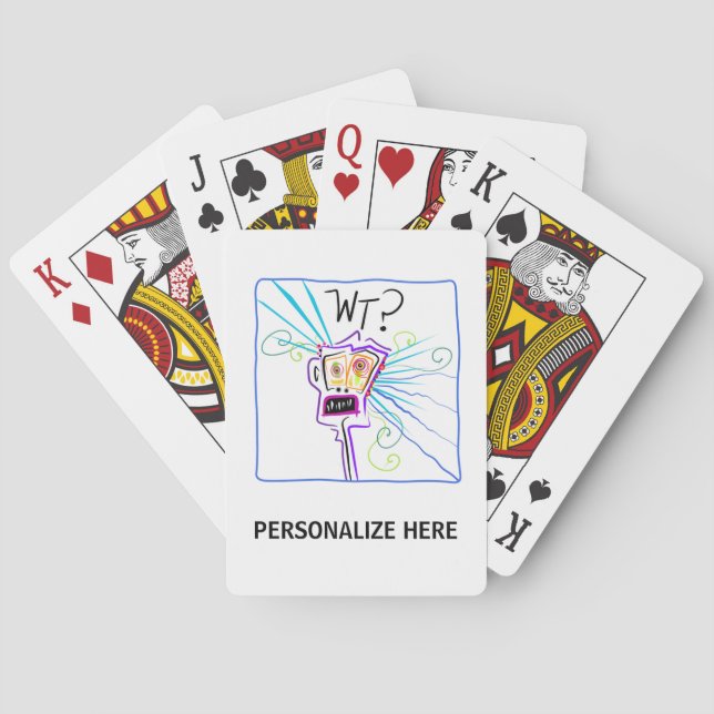 WT? - WHAT THE ?? EMOJI Meemogie Playing Cards (Back)