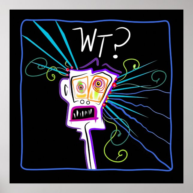 WT? WHAT THE ?? EMOJI Meemogie Poster (Front)