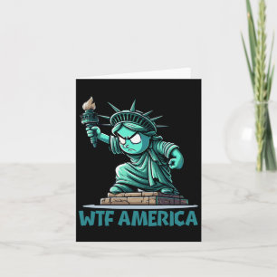 Wtf America Anti-trump Political And Democracy  Card