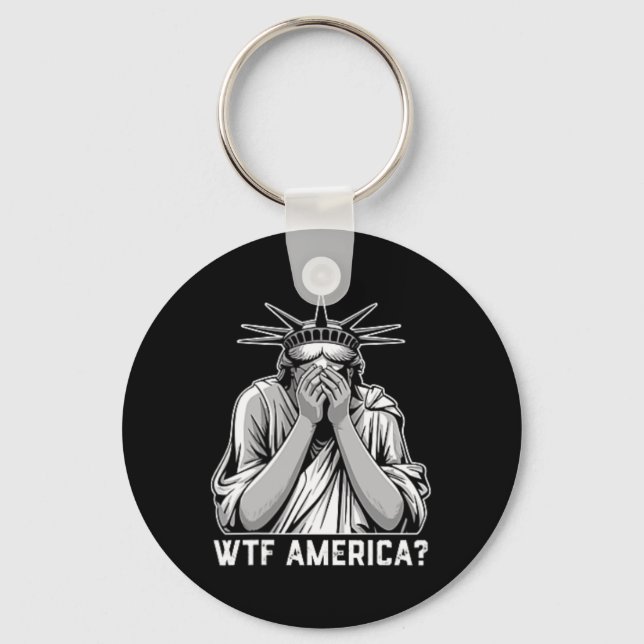 Wtf America Trump  Keychain (Front)