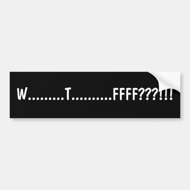 WTF Bumper Sticker (Front)