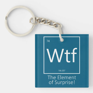Wtf Funny, Periodic Table Style Keychain