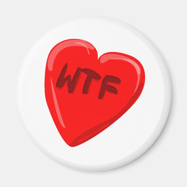 WTF Heart Magnet (Front)