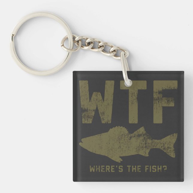 Wtf is that fish man_women keychain (Front)