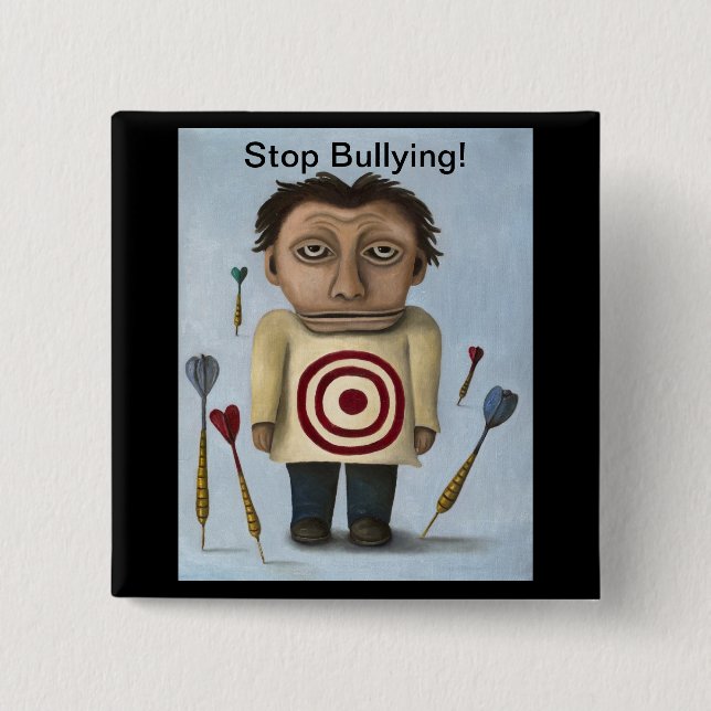 WTF?! Stop Bullying! 2 Inch Square Button (Front)