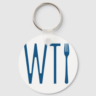 WTF - What The Fork Humour Merchandise Keychain