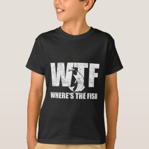 Wtf Where&# s The Fish Men&# s Funny Fishing Gif T-Shirt